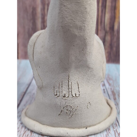 Vintage White Wizard Y84 Pottery Gnome Dwarf Figurine Statue 8" Signed - Picture 2 of 16